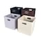 John Louis Home Fabric Bins, Canvas, Grey, 11 in W BIN-C-C02 - alternate 5